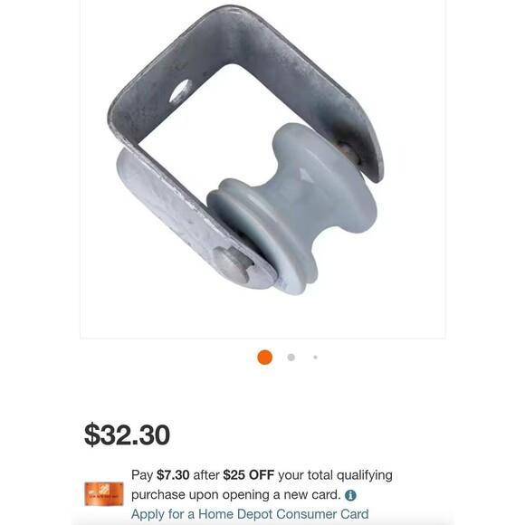 Vintage Saddle Shackle Brackets Porcelain Spool Insulators 3/4 Hole 3" x 4" - Picture 7 of 8